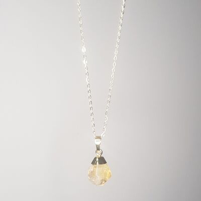 Collier surmonté d'or citrine