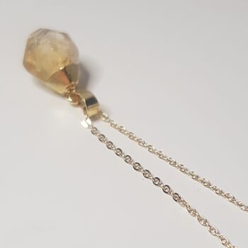 Collier surmonté d'or citrine 2