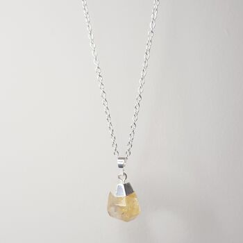 Collier surmonté d'argent citrine 1