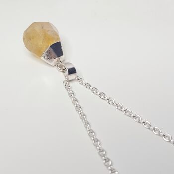 Collier surmonté d'argent citrine 2