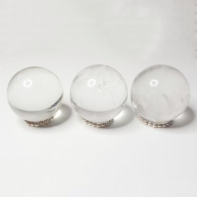 Clear Quartz Sphere Crystal - Two