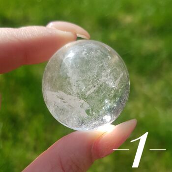 Cristal de sphère de quartz clair - Deux 2