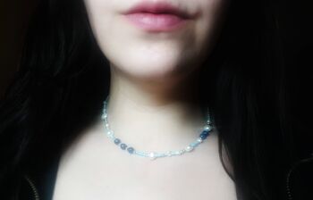 Collier Perle d'Eau Douce & Sodalite - Plaqué Argent 2