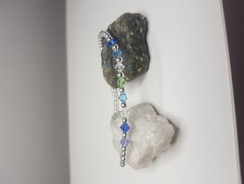 Famille - Bracelet avec pierre de naissance en cristal Swarovski - Argent sterling 3 7