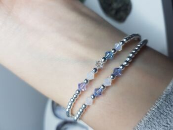 Famille - Bracelet de naissance en cristal Swarovski - Argent sterling 6 3