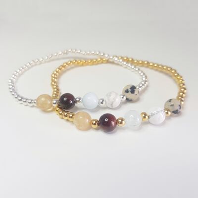 Gemelli - Bracciale in cristallo zodiaco - Gold Filled