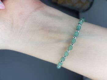 Bracelet Dainty Aventurine Verte - Argent Sterling 4