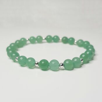 Bracelet Complet Aventurine Verte - Plaqué Or Rose 2