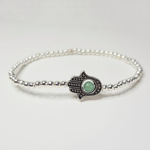 Green Aventurine Hamsa Hand Bracelet