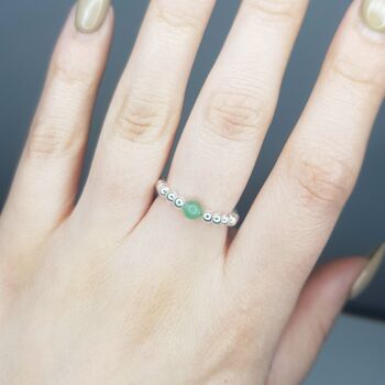 Bague Aventurine Verte - Gold Filled 2