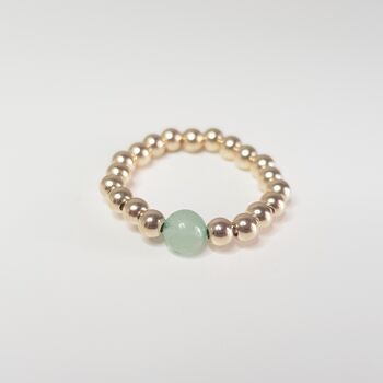 Bague Aventurine Verte - Gold Filled 5