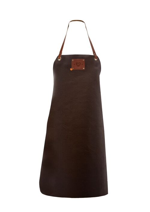Xapron leather (BBQ) apron Ladies (M, Brown)