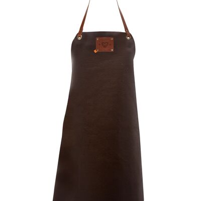 Xapron leather (BBQ) apron Ladies (M, Brown)