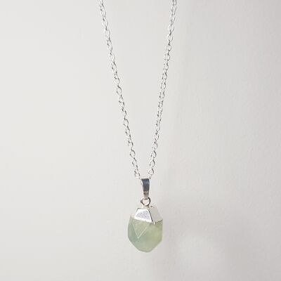 Halskette mit grünem Aventurin-Silber