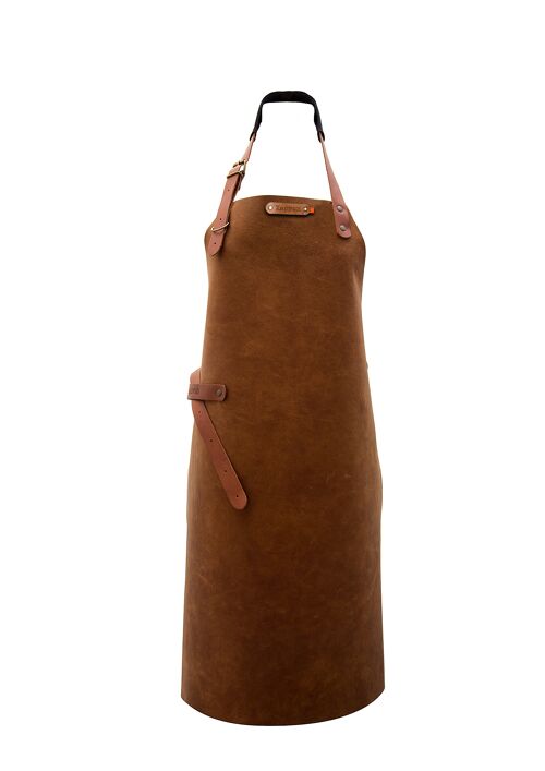 Xapron leather (BBQ) apron Utah (M, Rust)