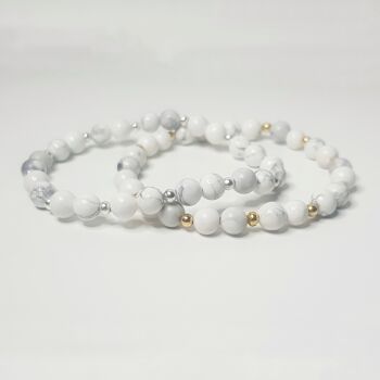 Bracelet Complet Howlite - Gold Filled Rose 1