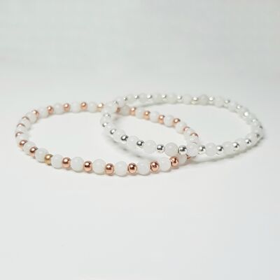 Moonstone Dainty Bracelet - Silver Plated