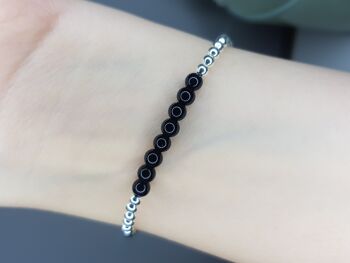 Bracelet Onyx Dainty - Argent Sterling 4