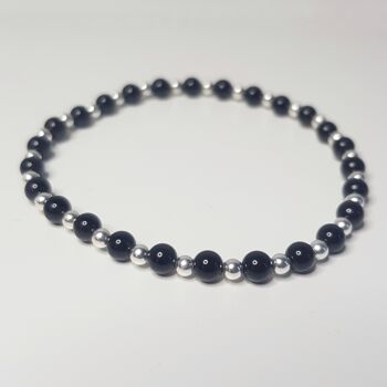 Bracelet Onyx Dainty - Plaqué Or Rose 2