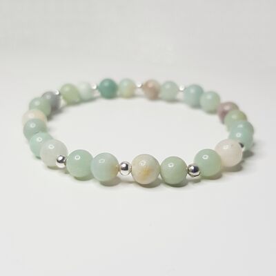 Bracciale Amazonite Full - Placcato argento