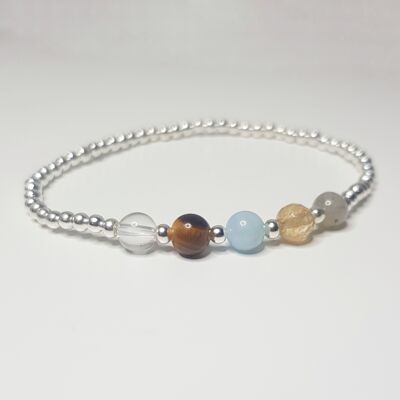 Balance - Bracelet en cristal du zodiaque - Argent sterling