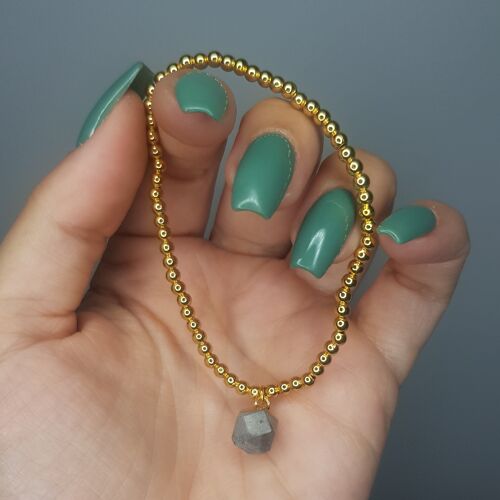 Labradorite Charm Bracelet - Gold Filled