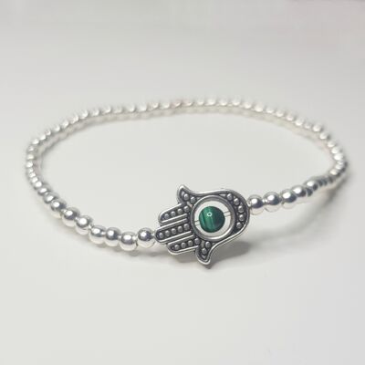 Bracelet Main Hamsa Malachite