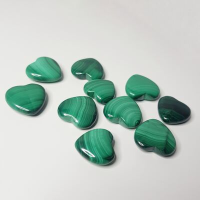 Coeur en cristal de malachite