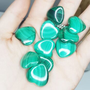Coeur en cristal de malachite 2