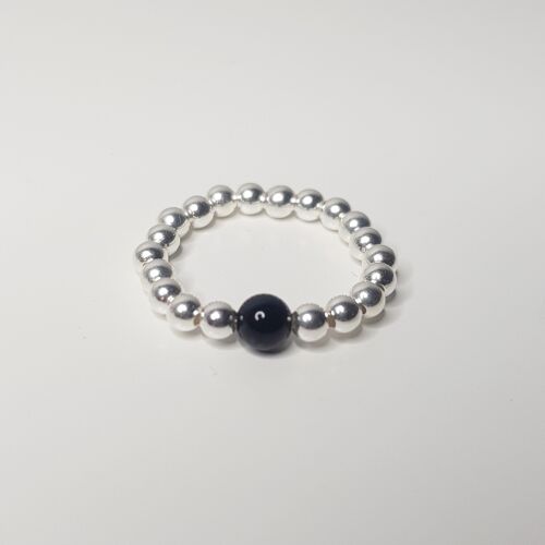 Onyx Ring - Sterling Silver