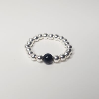 Onyx Ring - Sterling Silver