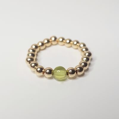 Peridot-Ring - mit Gold gefüllt