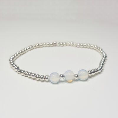 Opalite Triple Crystal Bracelet - Rose Gold Plated