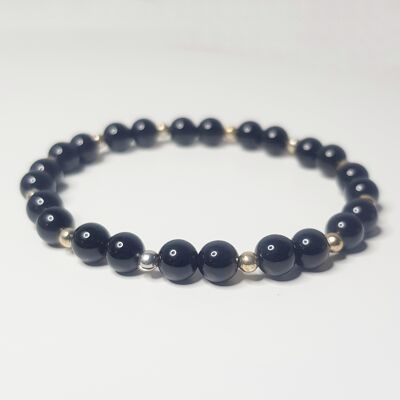 Bracelet Complet Onyx - Plaqué Or Rose