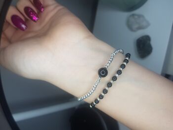 Ensemble de bracelets Onyx Stacker - Argent sterling 2