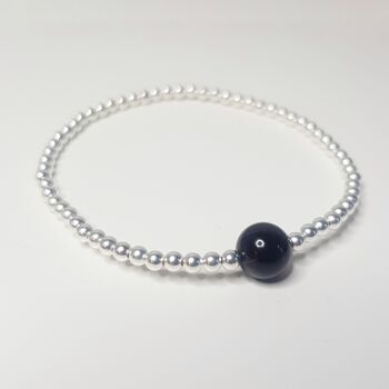 Ensemble de bracelets Onyx Stacker - Argent sterling 4