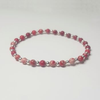 Bracelet Dainty Jaspe Rouge - Argent Sterling 4