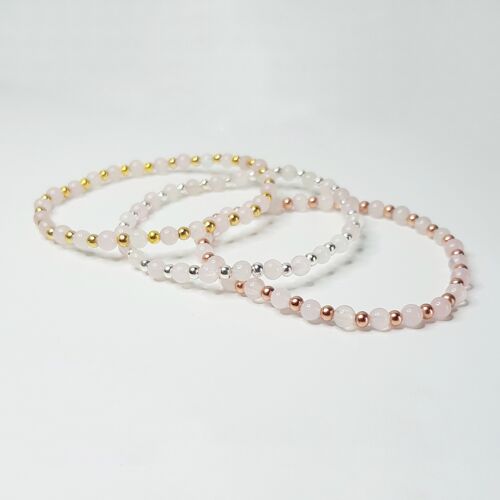 Rose Quartz Dainty Bracelet - Gold Filled