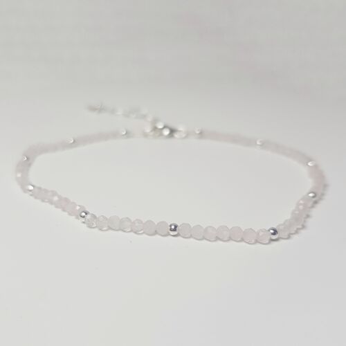 Rose Quartz Graceful Bracelet - Sterling Silver