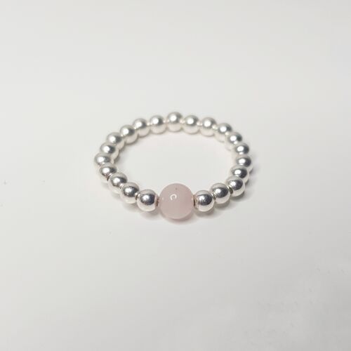 Rose Quartz Ring - Sterling Silver