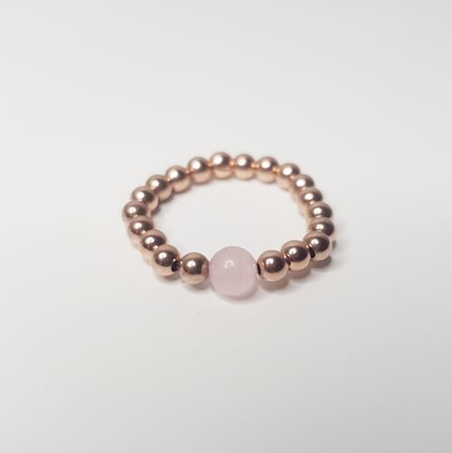 Rose Quartz Ring - Rose Gold Filled