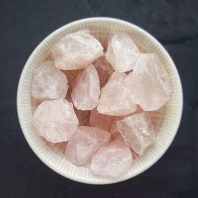 Cristal brut non poli de quartz rose