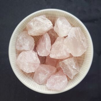 Cristal brut non poli de quartz rose 1