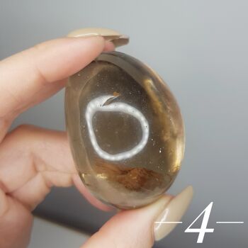 Cristal poli de quartz fumé - Trois 5