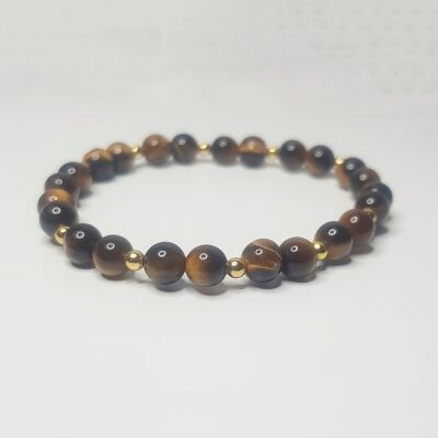 Tigers Eye Full Bracelet - Silver Plated