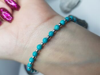 Bracelet Délicat Turquoise - Argent Sterling 4