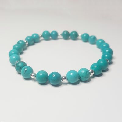 Bracelet Complet Turquoise - Plaqué Argent