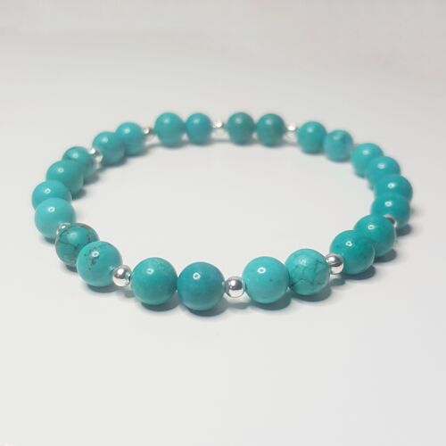 Turquoise Full Bracelet - Sterling Silver