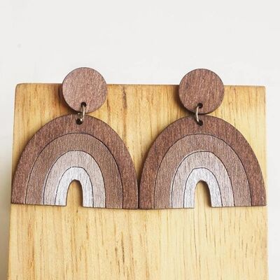 Simple Fashion Holiday Party Geometric Women Wooden Earrings