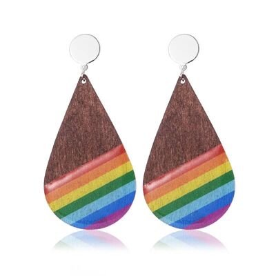 Simple Fashion Holiday Party Geometric Women Wooden Earrings